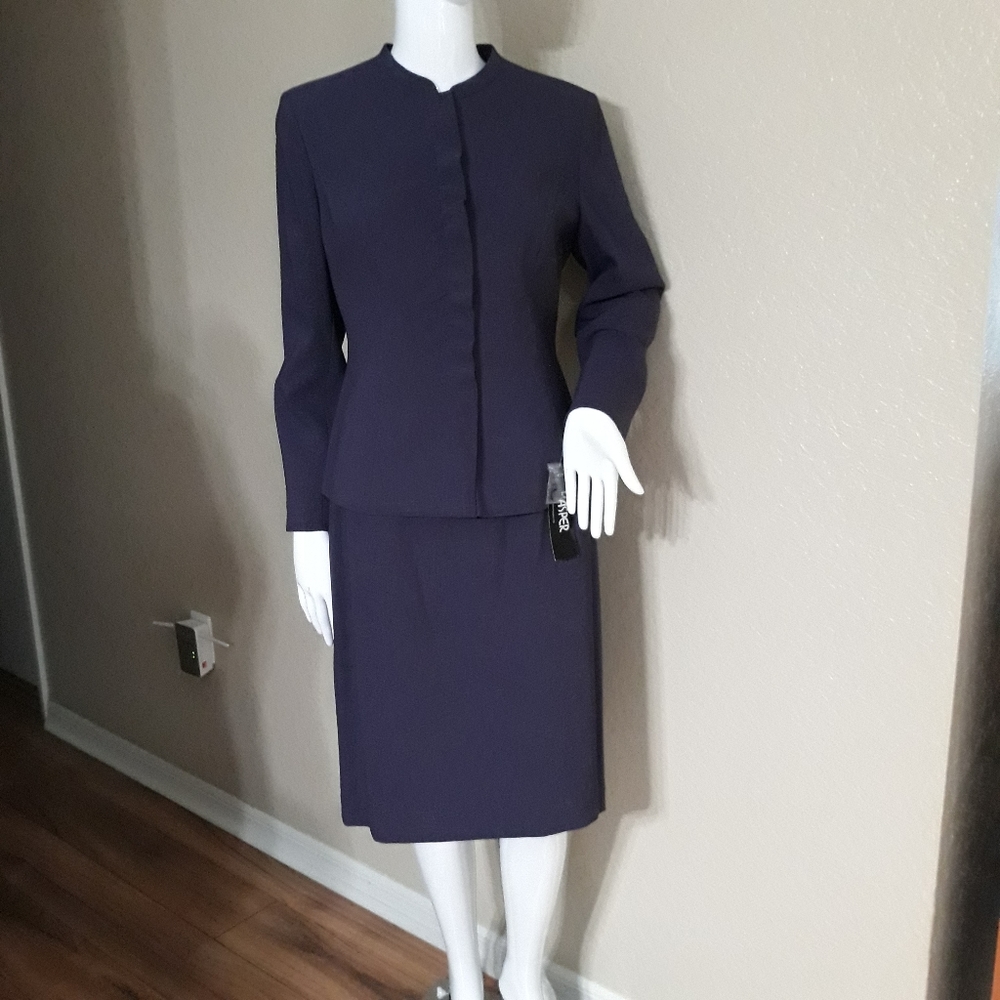 Kasper purple skirt suit